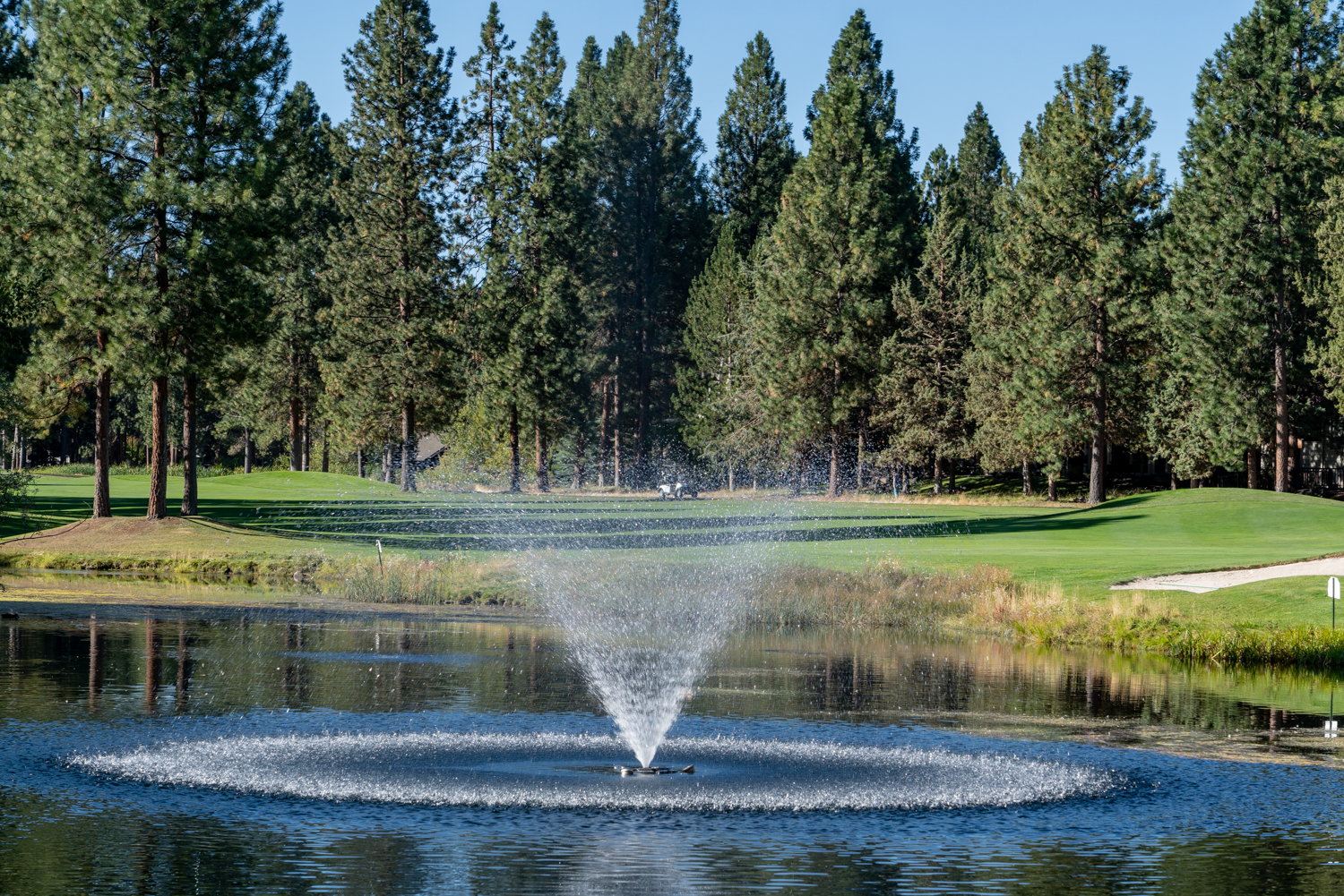 Bunny Pond and golf course at Awbrey Glen in Bend, Oregon