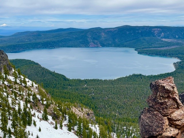 Paulina Lake viewed from Paulina Peak in Newberry National Volcanic Monument